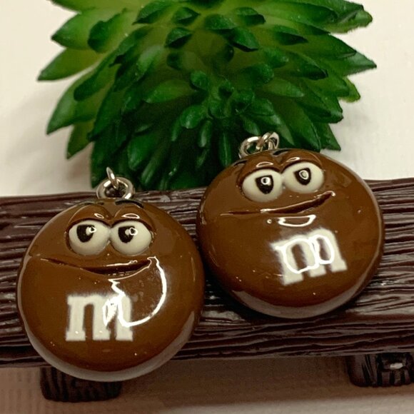M & M Earring, Candy Earring, Funny Food Earring, Gift Idea, Silly Earring - Picture 1 of 5